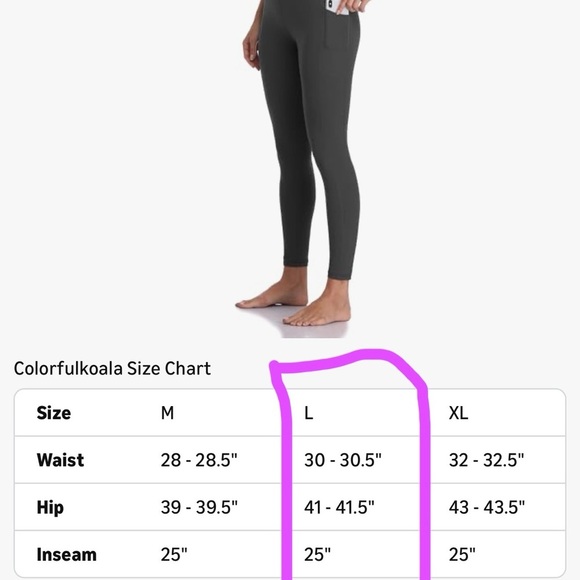 Dark Gray High-Waisted Leggings with Pocket - Picture 2 of 2